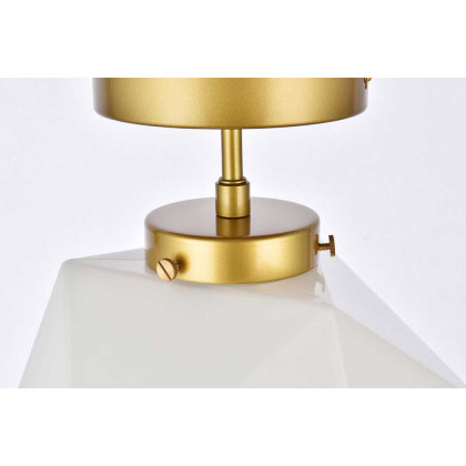 Elegant Lawrence 1 Light Flush Mount - Brass (LD2347BR)