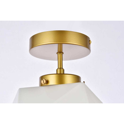 Elegant Lawrence 1 Light Flush Mount - Brass (LD2347BR)