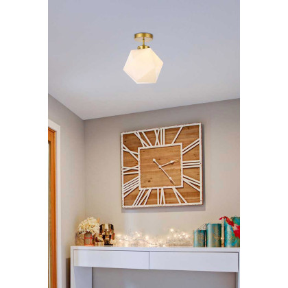 Elegant Lawrence 1 Light Flush Mount - Brass (LD2347BR)
