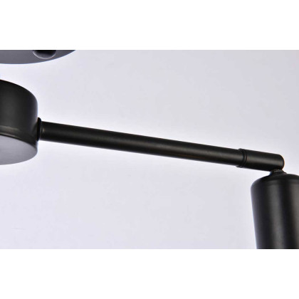 Elegant Zane 2 Lights Flush Mount - Black (LD2348BK)