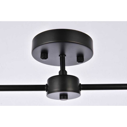 Elegant Zane 2 Lights Flush Mount - Black (LD2348BK)