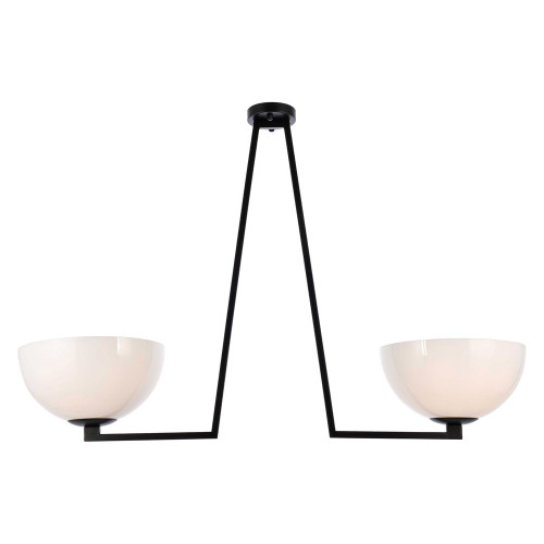 Elegant Jeanne 2 Lights Flush Mount - Black (LD2350BK)