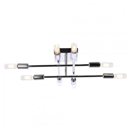 Elegant Script 8 Lights Flush Mount - Chrome (LD2351C)
