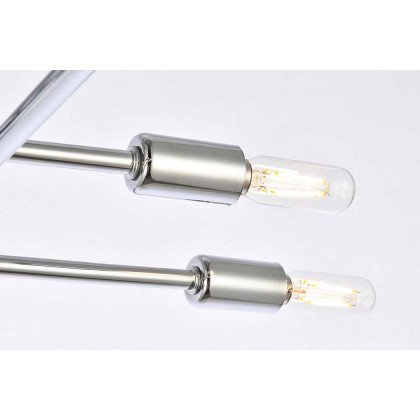 Elegant Script 8 Lights Flush Mount - Chrome (LD2351C)