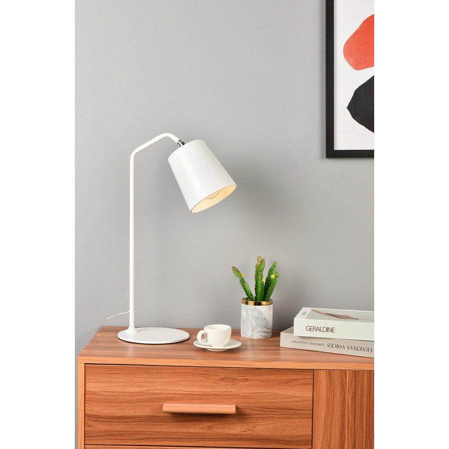 Elegant Leroy 1 Light Table Lamp - White (LD2366WH)
