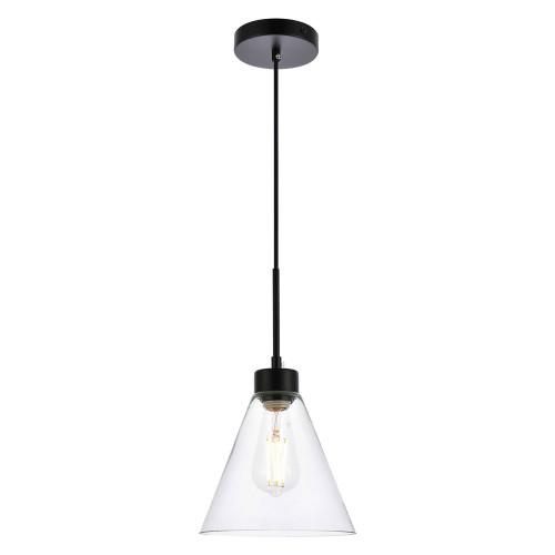 Elegant Mera 1 Light Pendant - Black (LD2501BK)