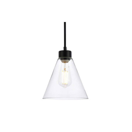 Elegant Mera 1 Light Pendant - Black (LD2501BK)