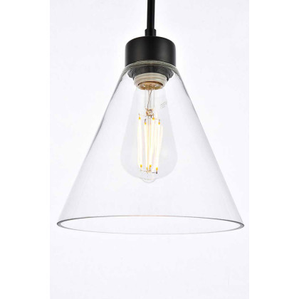 Elegant Mera 1 Light Pendant - Black (LD2501BK)