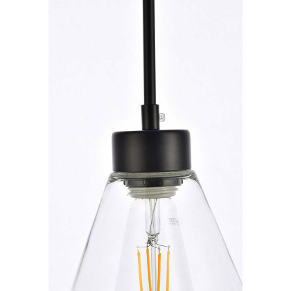Elegant Mera 1 Light Pendant - Black (LD2501BK)