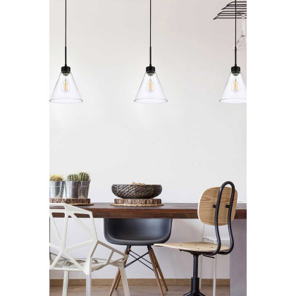 Elegant Mera 1 Light Pendant - Black (LD2501BK)