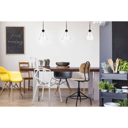 Elegant Mera 1 Light Pendant - Black (LD2501BK)