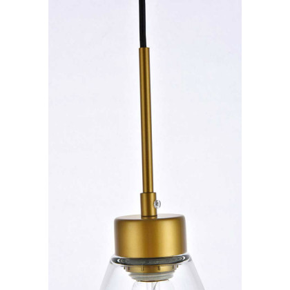 Elegant Mera 1 Light Pendant - Burnished Nickel (LD2501BR)