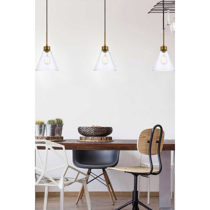 Elegant Mera 1 Light Pendant - Burnished Nickel (LD2501BR)