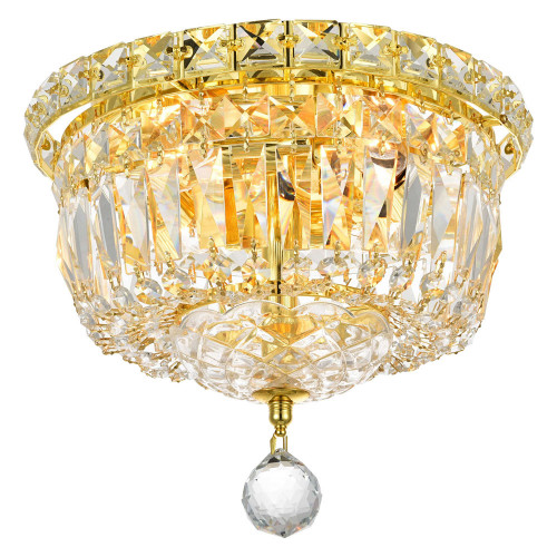 Elegant Wiley 4-Light Flush Mount - Gold (LD2528F10G)