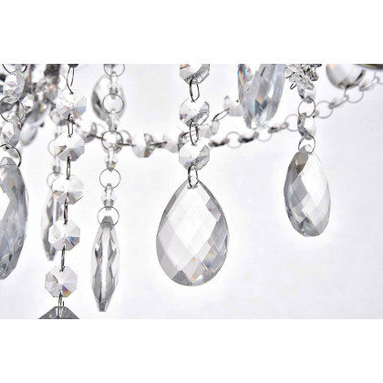 Elegant Voltaire 8-Light Chandelier - Chrome, L 22" (LD4005D22C)