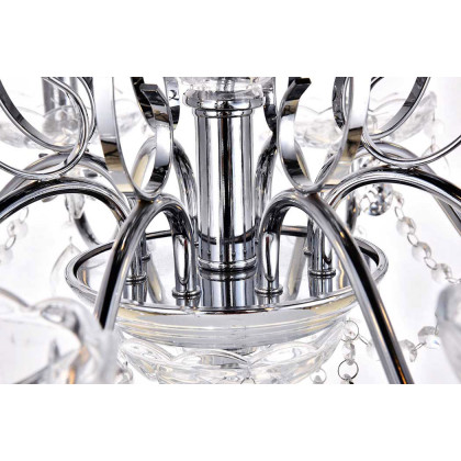 Elegant Voltaire 8-Light Chandelier - Chrome, L 26" (LD4005D26C)