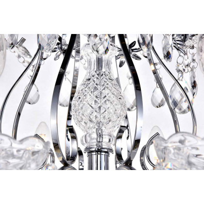 Elegant Voltaire 8-Light Chandelier - Chrome, L 26" (LD4005D26C)