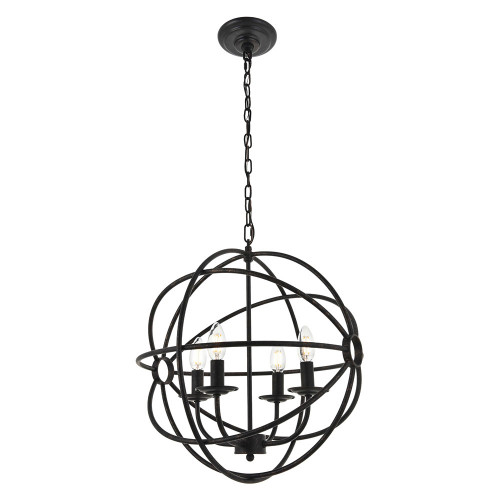 Elegant Octavia 3-Light Pendant - Dark Brown, L 18" (LD4006D18DB)