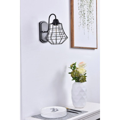Elegant - Candor 1 Light Wall Sconce (LD4008W10BK)
