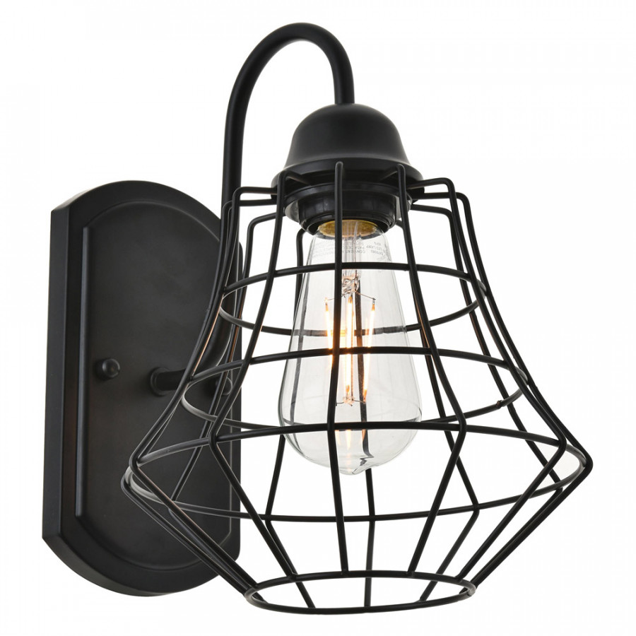 Elegant - Candor 1 Light Wall Sconce (LD4008W10BK)
