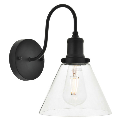 Elegant Histoire 1 Light Wall Sconce - Black (LD4017W7BK)