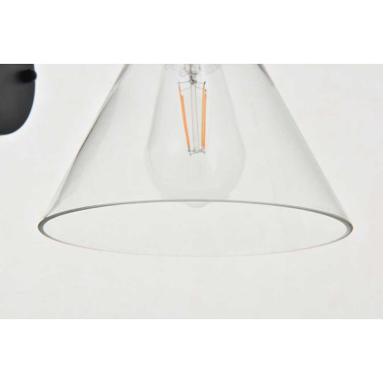 Elegant Histoire 1 Light Wall Sconce - Brass/Black (LD4017W7BRB)