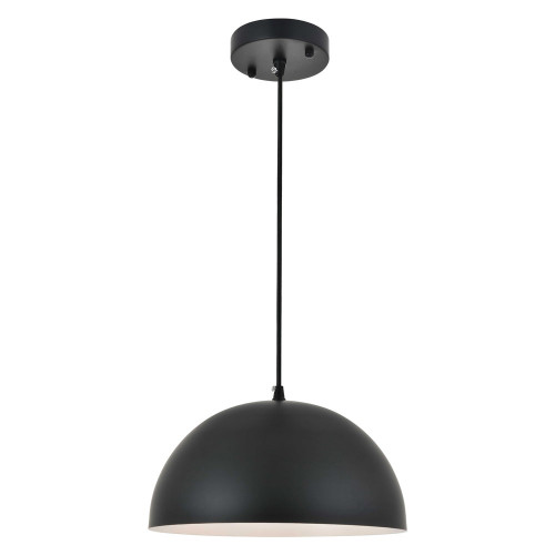 Elegant Forte 1 Light Pendant - Black, L 11.8" (LD4022D12BK)