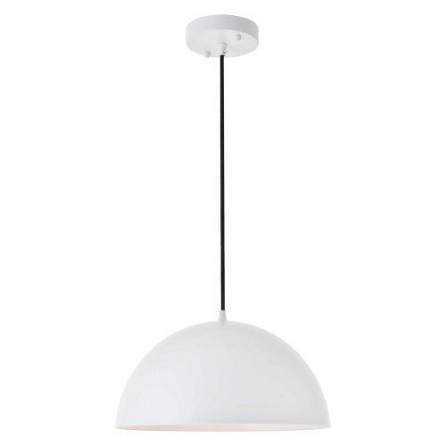 Elegant Forte 1 Light Pendant - White, L 13.8" (LD4023D14WH)