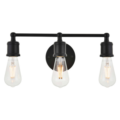 Elegant Serif 5 Lights Wall Sconce - Black, L 15.4" (LD4028W16BK)