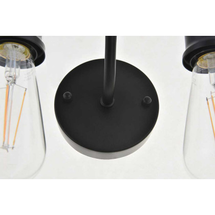 Elegant Serif 5 Lights Wall Sconce - Black, L 22.1" (LD4028W22BK)