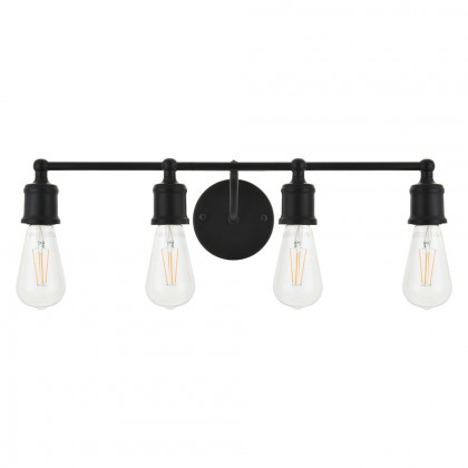 Elegant Serif 5 Lights Wall Sconce - Black, L 22.1" (LD4028W22BK)