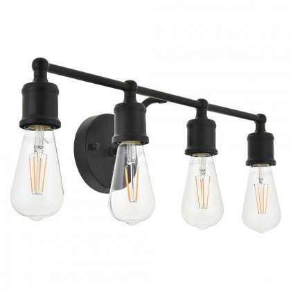 Elegant Serif 5 Lights Wall Sconce - Black, L 22.1" (LD4028W22BK)