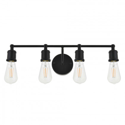 Elegant Serif 5 Lights Wall Sconce - Black, L 22.1" (LD4028W22BK)