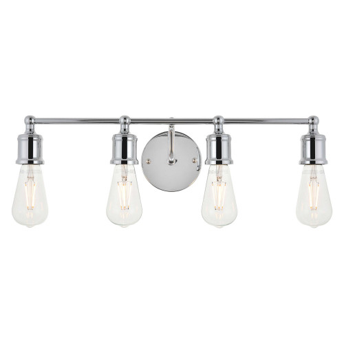 Elegant Serif 5 Lights Wall Sconce - Chrome, L 22.1" (LD4028W22C)