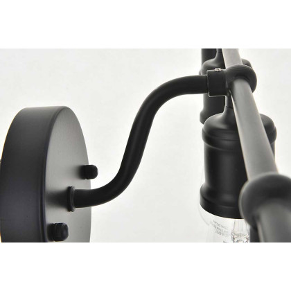 Elegant Serif 5 Lights Wall Sconce - Black, L 28.8" (LD4028W29BK)