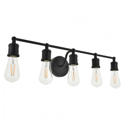 Elegant Serif 5 Lights Wall Sconce - Black, L 28.8" (LD4028W29BK)