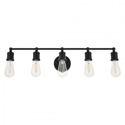 Elegant Serif 5 Lights Wall Sconce - Black, L 28.8" (LD4028W29BK)