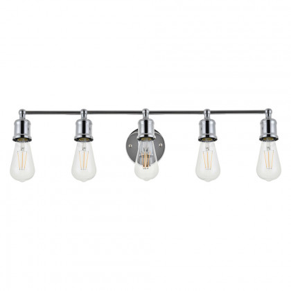 Elegant Serif 5 Lights Wall Sconce - Chrome, L 28.8" (LD4028W29C)