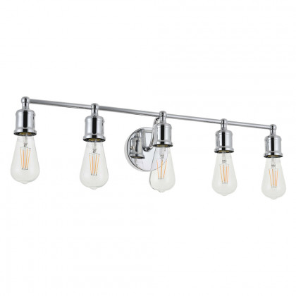 Elegant Serif 5 Lights Wall Sconce - Chrome, L 28.8" (LD4028W29C)