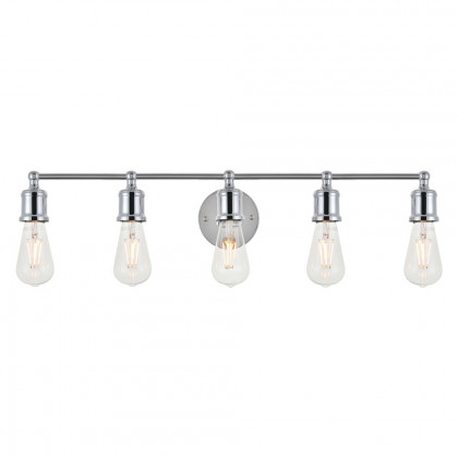 Elegant Serif 5 Lights Wall Sconce - Chrome, L 28.8" (LD4028W29C)