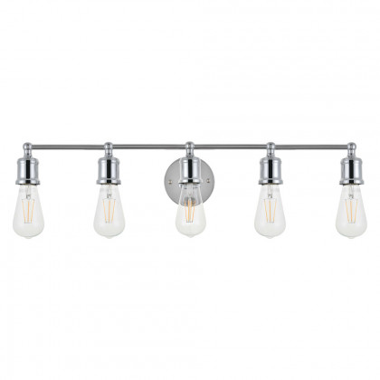 Elegant Serif 5 Lights Wall Sconce - Chrome, L 28.8" (LD4028W29C)
