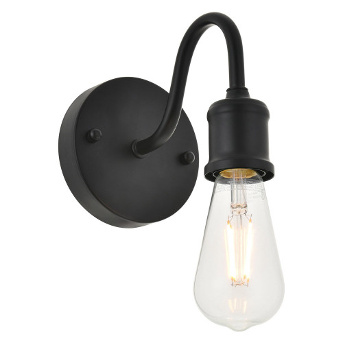 Elegant Serif 5 Lights Wall Sconce - Black, L 4.7" (LD4028W5BK)