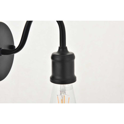 Elegant Serif 5 Lights Wall Sconce - Black, L 4.7" (LD4028W5BK)