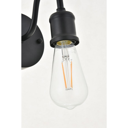 Elegant Serif 5 Lights Wall Sconce - Black, L 4.7" (LD4028W5BK)