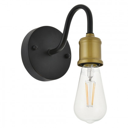 Elegant Serif 5 Lights Wall Sconce - Brass/Black, L 4.7" (LD4028W5BRB)