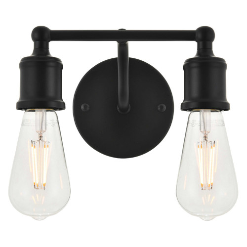 Elegant Serif 5 Lights Wall Sconce - Black, L 8.7" (LD4028W9BK)