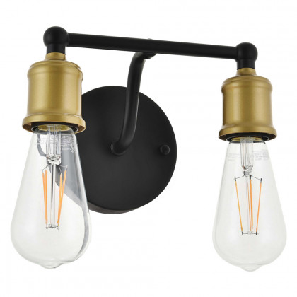 Elegant Serif 5 Lights Wall Sconce - Brass/Black, L 8.7" (LD4028W9BRB)