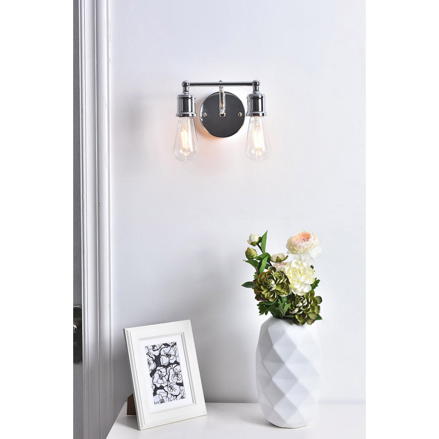Elegant Serif 5 Lights Wall Sconce - Chrome, L 8.7" (LD4028W9C)