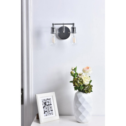 Elegant Serif 5 Lights Wall Sconce - Chrome, L 8.7" (LD4028W9C)