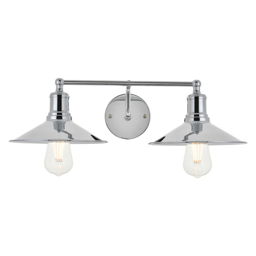 Elegant Etude 2 Lights Wall Sconce - Chrome, L 20.9" (LD4033W21C)